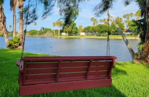 Los Fresnos House | Lakeside A-Frame w/Deck for Fishing-Short Drive to South Padre Island, Space X.