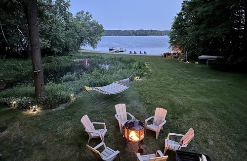 Augusta Cabin | Lakeside Log Cabin - Enjoy a beautiful sugar sand beach, Eau Claire Area