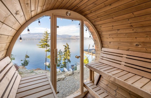 Central Okanagan House | Lakeside w/Hot Tub, Barrel Sauna, Hiking, Fishing!