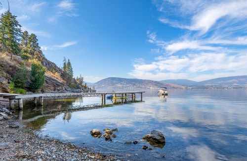 Central Okanagan House | Lakeside w/Hot Tub, Barrel Sauna, Hiking, Fishing!