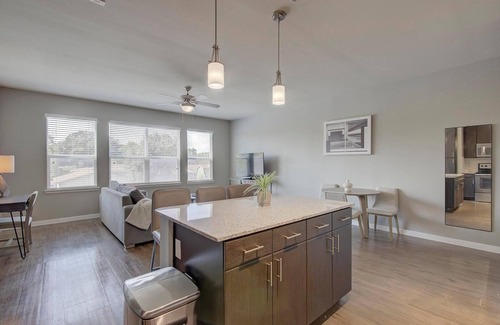 Terrell Heights Apartment | Landing | Stylish 2BD, Yoga Studio, Courtyard