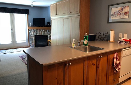 Silver Star Mountain Condo | Large balcony, walk out condo at base of Silver Queen Chair - Pet friendly!