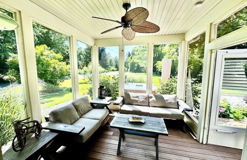 Glenn Haven Shores House | Large Family Home in South Haven - Private lake Access, Hot Tub, Sunroom & Patio