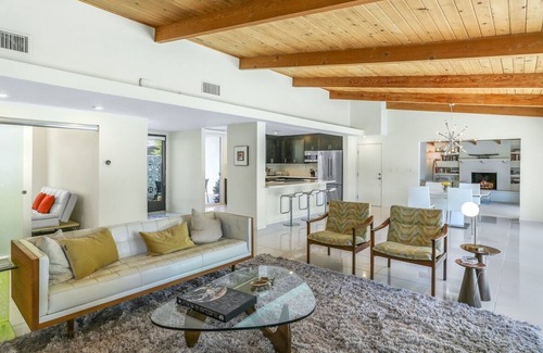 Palm Springs House | Las Palmas Alexander – 1962 Alexander Home with Saltwater Pool, Spa, Fire Pit & Mountain Views