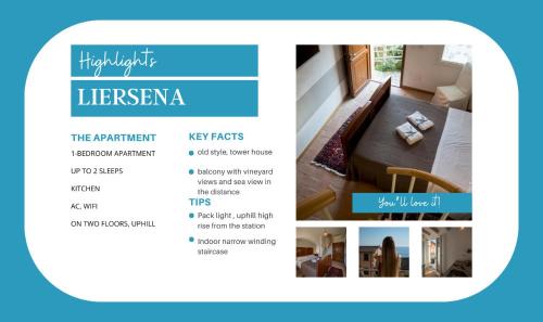 Manarola Apartment | Liersena Sea View Mini Villa with AC