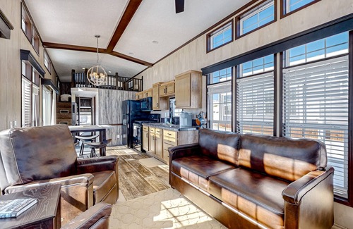 Colorado Springs Cottage | Light-filled cabin on 1,800-acre working ranch with animals, mountains & games