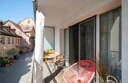 Mitte Apartment | LINDE3 - 10 Minuten in die Altstadt mit Balkon und Pegnitzblick