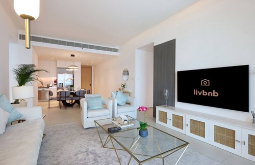 Dubai Apartment | Livbnb | Beachfront 2B with Sea & Ain Dubai Views