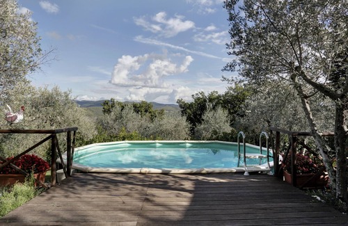 Lecchi in Chianti House | Lodge Ricavo con piscina panoramica