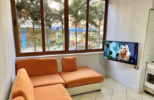 Golem Apartment | Lovely 2-bedroom flat with *free parking *Pool * sandy beach