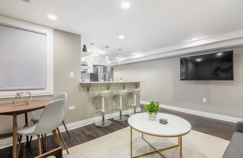 Park West Apartment | Lovely Garden Set up is Perfect for Your Morning Coffee or a Drink After Some Great Blues Music at Kingston Mines by AllSet Turnover