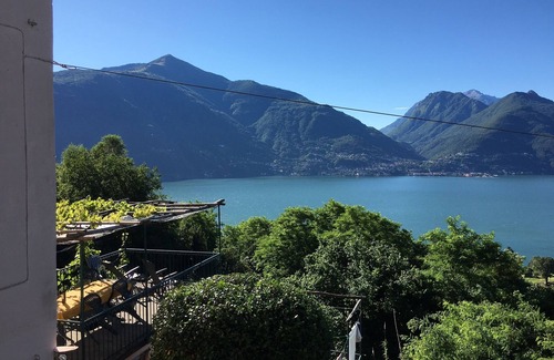 Santa Maria - Rezzonico House | Lovely House with Vine-Covered Terrace Overlooking Lake Como