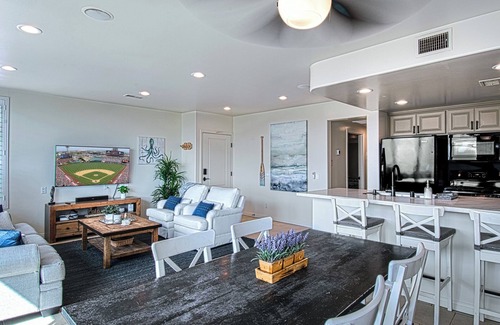 Santa Ana Heights Condo | Lovely lower unit with spectacular oversized patio right on the sand!