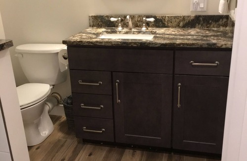 Wilmington Apartment | Lovely new apt with private entrance, patio, yard, gas grill and fire pit.