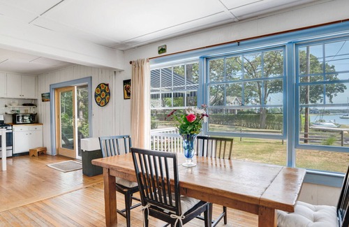 Silver Beach House | Lovely Shelter Island cottage with panoramic bay views, secluded, screened.