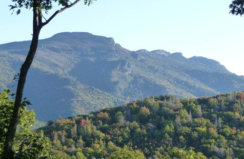 Seven Devils Cabin | Lucky Dog Retreat - Seven Devils Cabin with Hot Tub - Pool Table - Mtn View - Outside Fire