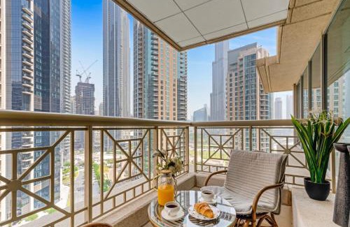 Downtown Dubai Apartment | LUX 2BR Burj & Fountain View Steps from Dubai Mall