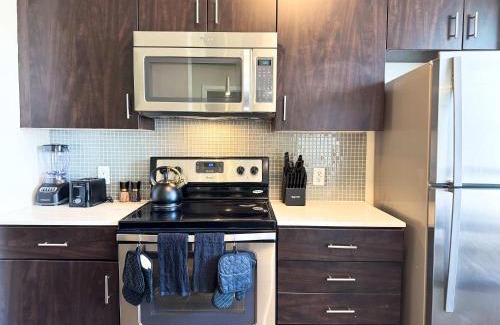 Lyon Street Apartment | Luxe Deco Haven with Pool, Gym & Parking Close to Disneyland