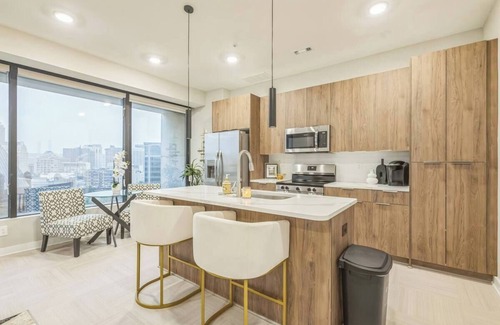 Civil Rights Historic District Apartment | Luxurious Downtown Stay Skyline Views + Wi-Fi