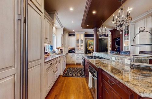 Kennebunkport House | Luxurious house with golf course views, firepit, pergola, deck, and central AC