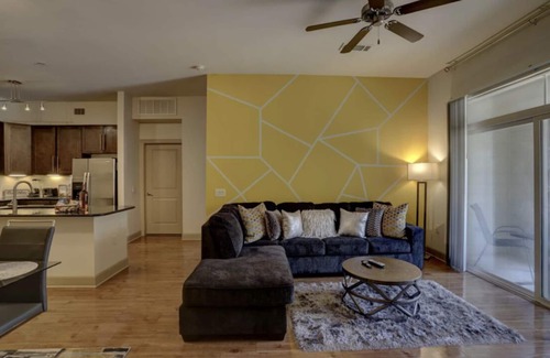 Braeswood Place Apartment | Luxury 2BD w/pool. 5 min walk to NRG Stadium. 10 min Dr to Downtown Houston!