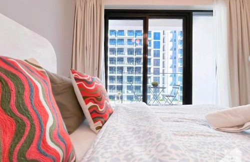 Nad Al Sheba Apartment | Luxury & City Views Studio in Azizi Riviera