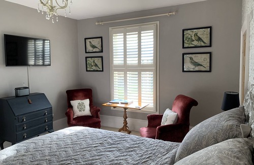 Treator Bed & Breakfast | Luxury King Ensuite with Garden View with veranda at Coswarth House