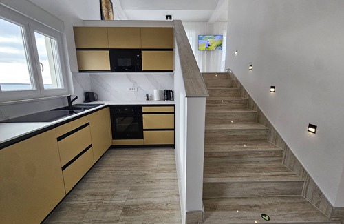 Kolan Apartment | Luxury loft beachfront apartment with jacuzzi, big seaview terrace in Mandre