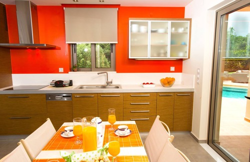 Agia Villa | Luxury modern villa near the beach with huge swimming pool and panoramic view