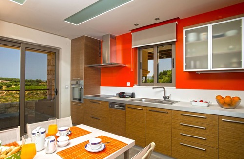 Agia Villa | Luxury modern villa near the beach with huge swimming pool and panoramic view