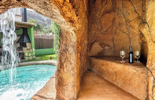 Aguimes House | Luxury Villa with waterfall and pool, Temisas town