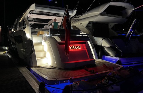 Lower Swanwick Boat Rental | Luxury yacht moored in a tranquil marina setting