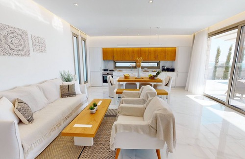 Kalamaki Villa | Magnificent view to the sea from our big pool