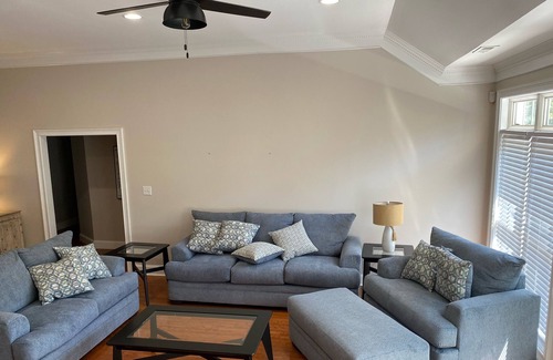 Fair Play House | Majestic Lakefront Home with private dock, basketball court, firepit, and more..