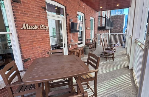 Downtown Nashville Apartment | Majestic Lofts #502 - Private BALCONY over Printers Alley! Blocks from Broadway!