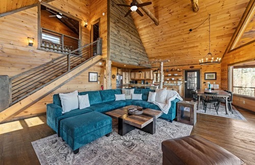 Blue Ridge Cabin | Massive mountain views, new hot tub and garage converted to a cozy TV game space