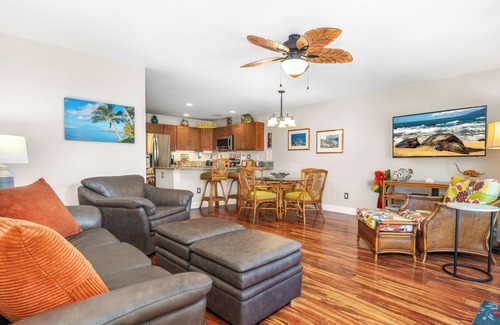 Kihei Condo | Maui Kamaole #J-103 Ground Floor, Full A/C, Across Kamaole III Beach, Hot Tub