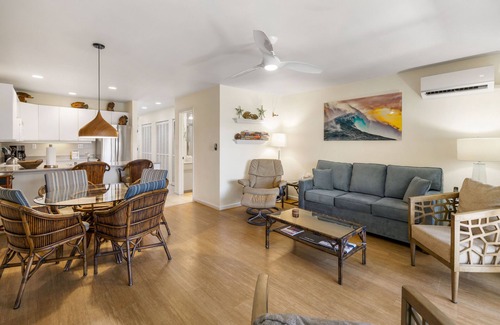 Kihei Condo | Maui Kamaole J-104 - Renovated, Private Ground Floor Unit, Two Lanais, Split AC!