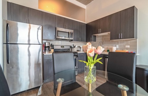 Near South Side Apartment | McCormick Place 2b/2b family unit with optional parking for up to 8 guests