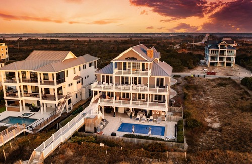 Ocean Sound Village House | MEMORIAL WEEK OPEN ! Beautiful. Timeless. 4 KINGS Oceanfront Pool HT ELEVATOR