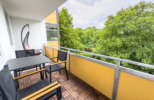 Mittelfeld Apartment | Messe-Apartment für 5 Gäste mit Balkon und Lift