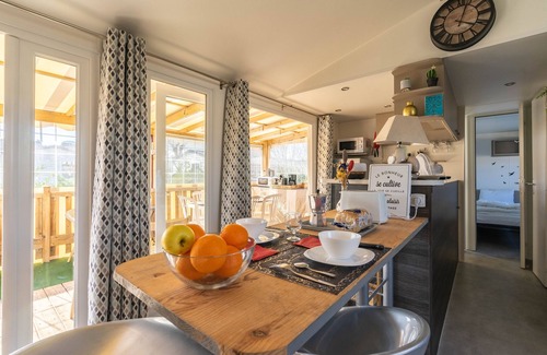 Les Mathes RV Rental | Mobile Home with Private Terrace, Private Garden and Air Conditioning