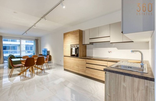 Qawra Apartment | Modern 2BR Apt with Private Terrace & Sofa Bed