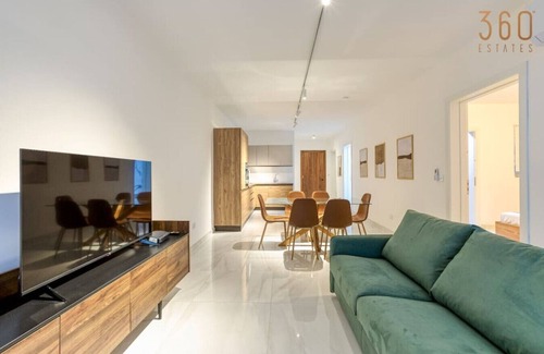 Qawra Apartment | Modern 2BR Apt with Private Terrace & Sofa Bed