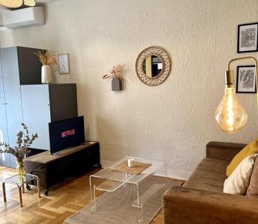 Saint-Sylvestre Apartment | Modern apartment with balcony and AC walk to tramway near center