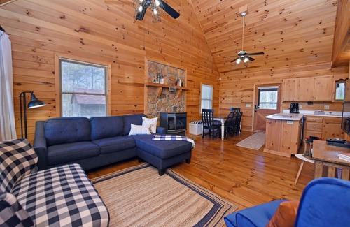 Blue Ridge Cabin | Modern Cabin 5 min from Downtown/River with Firepit/View