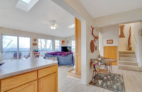 Trenton House | Modern cabin with mountain views, fireplace, inviting deck, washer/dryer & AC