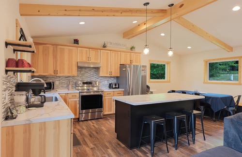 Wetmore House | Modern Lake Cabin - A/C, Private Dock, Firepit & Stunning Views