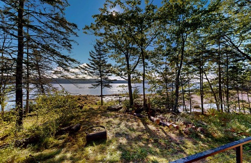 Sandy Point Cottage | Modern Maine cottage with river views, deck, and a convenient washer/dryer