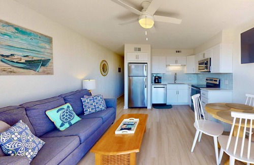 Carolina Beach Condo | Modern Oceanfront Condo | Steps to Beach & Boardwalk | Pool, Elevator, Private Beach Access